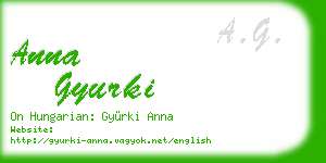 anna gyurki business card