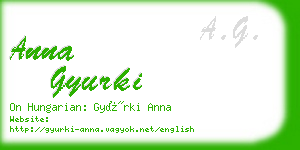 anna gyurki business card